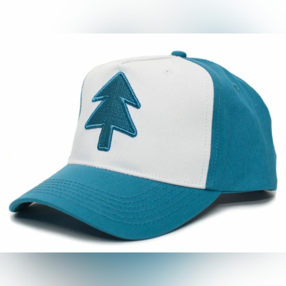 Dipper Aqua Pine Hat Embroidered Curved Unisex- Adult Aqua/White Cap Disney Fans